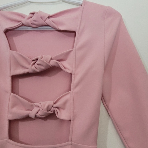 Zara Knotted Bow Back Skater Dress - Picture 6 of 7